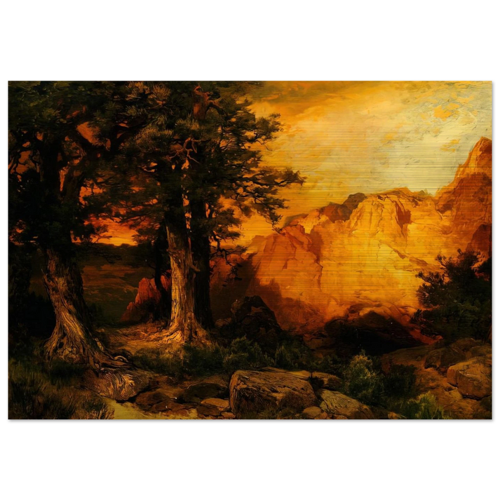 The Grand Canyon - Thomas Moran Brushed Aluminum Print - 70x100 cm / 28x40 inches | Thomas Moran Aluminum Print | Thomas Moran Prints