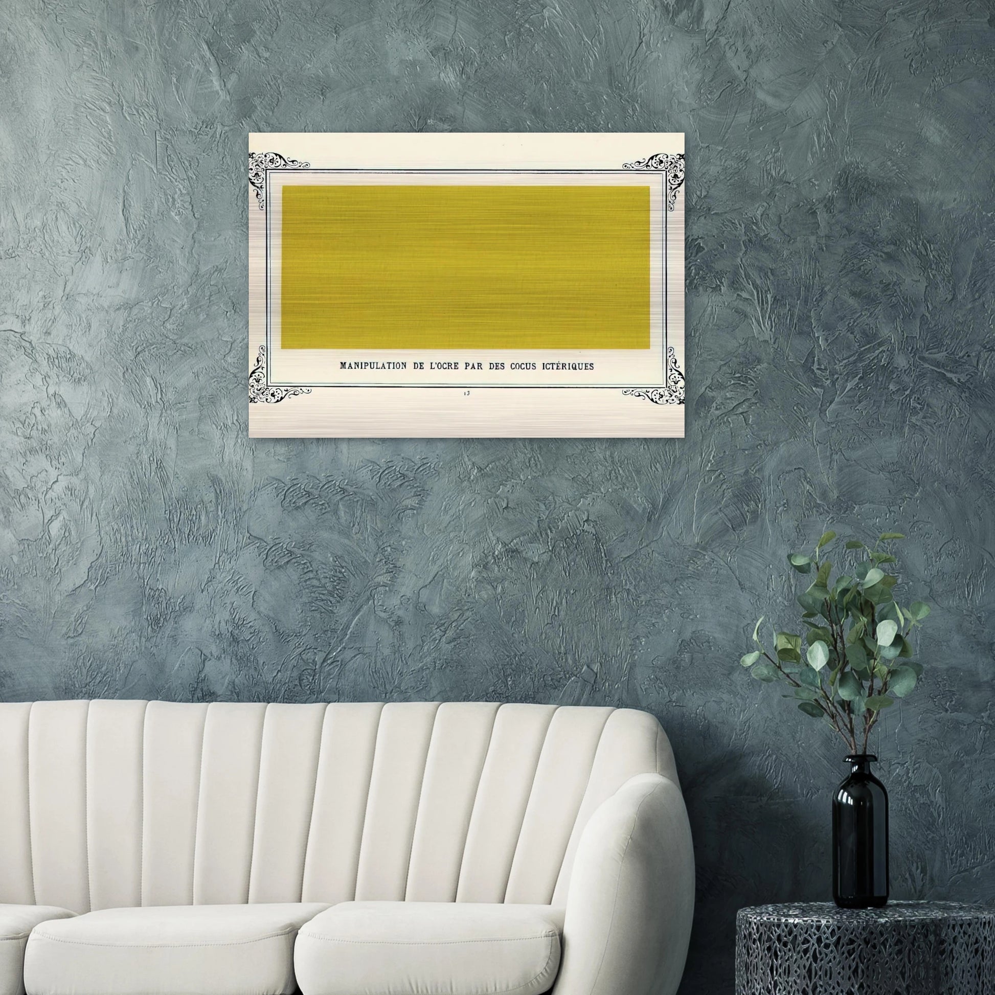 Jaundiced Cuckolds Handling Ochre - Alphonse Allais Brushed Aluminum Print - 70x100 cm / 28x40 inches | Alphonse Allais Aluminum Print | Alphonse Allais Prints