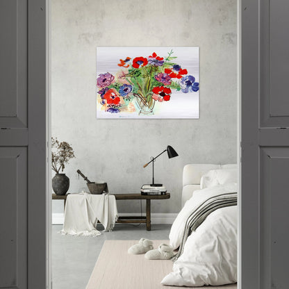 BOUQUET OF FLOWERS 1937 - Raoul Dufy Brushed Aluminum Print - 70x100 cm / 28x40 inches | Raoul Dufy Aluminum Print | Raoul Dufy Prints