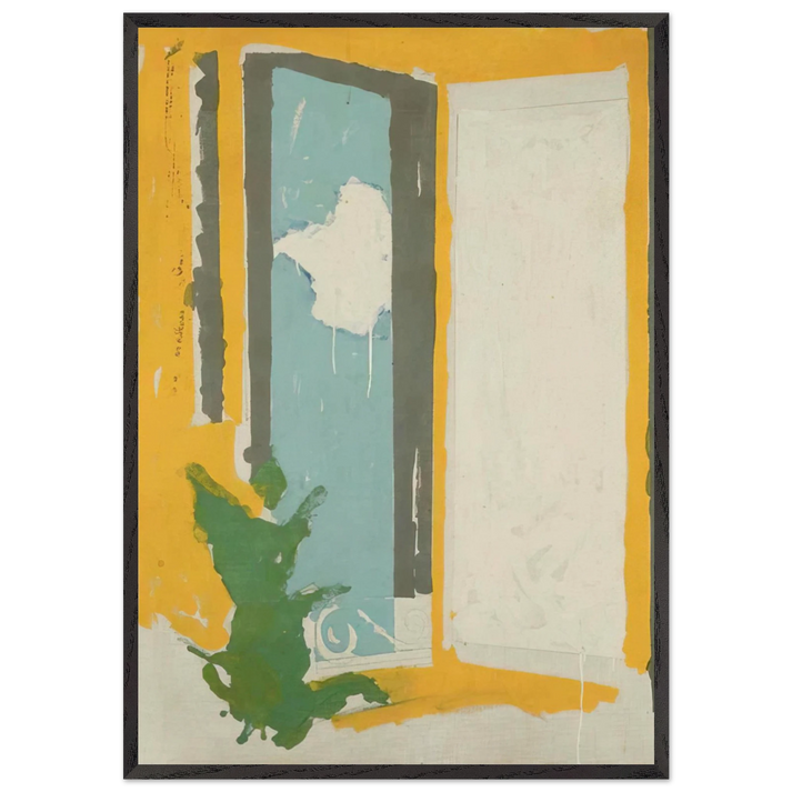 Interno  Esterno - 1976 - Mario Schifano 70x100 cm / 28x40 inches Framed Art Print – Black Wooden Frame
