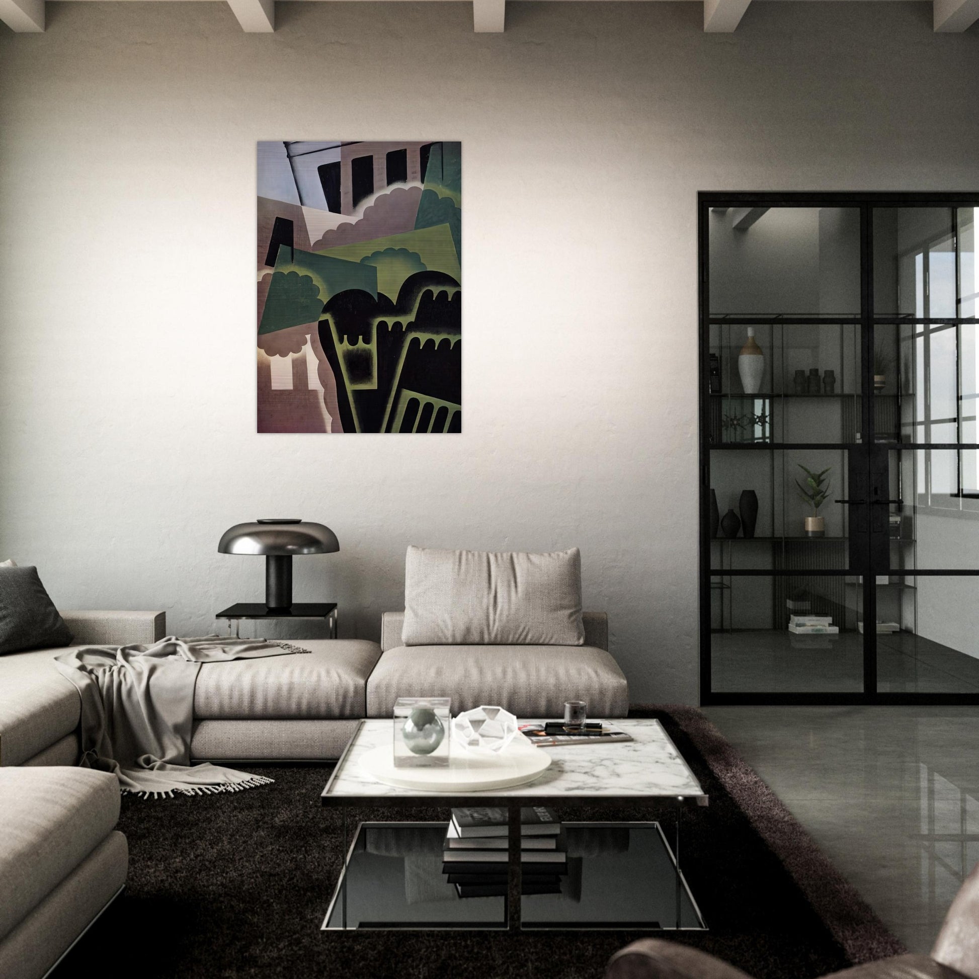 LANDSCAPE - Juan Gris Brushed Aluminum Print - 70x100 cm / 28x40 inches | Juan Gris Aluminum Print | Juan Gris Prints