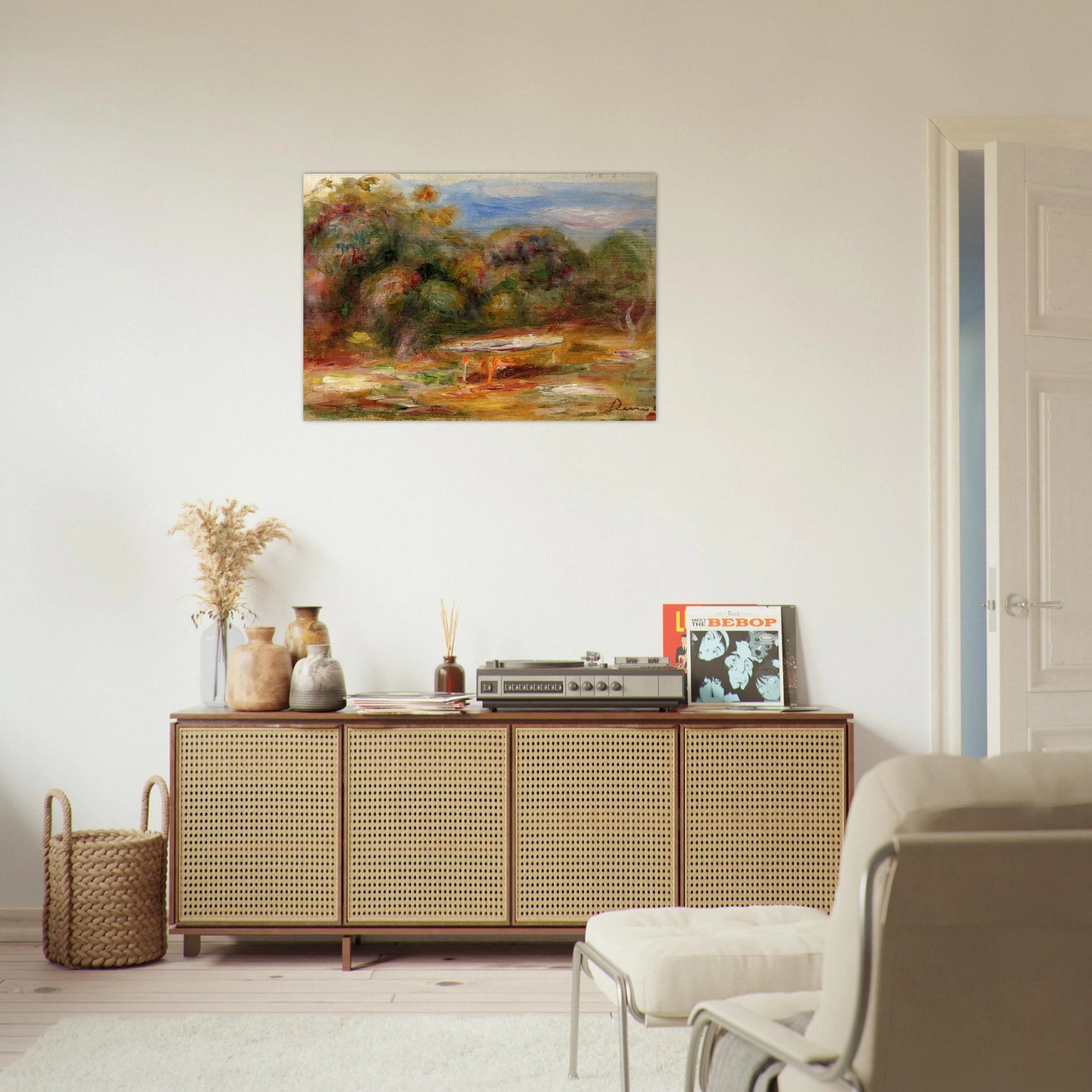 In the Garden at Collettes in Cagnes - Pierre-Auguste Renoir Brushed Aluminum Print - 70x100 cm / 28x40 inches | Pierre-Auguste Renoir Aluminum Print | Pierre-Auguste Renoir Prints