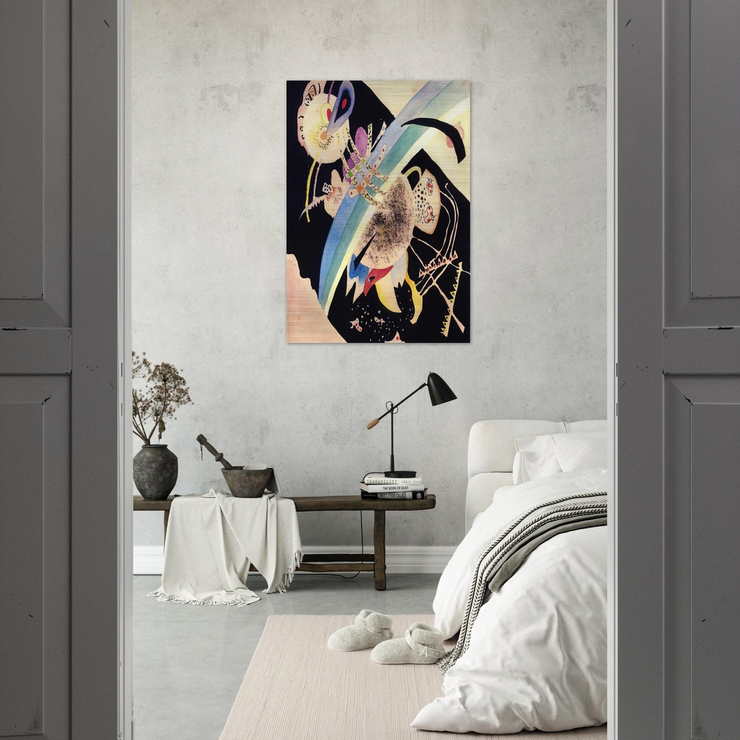 STUDY FOR CIRCLES ON BLACK 1921 - Wassily Kandinsky Brushed Aluminum Print - 70x100 cm / 28x40 inches | Wassily Kandinsky Aluminum Print | Wassily Kandinsky Prints