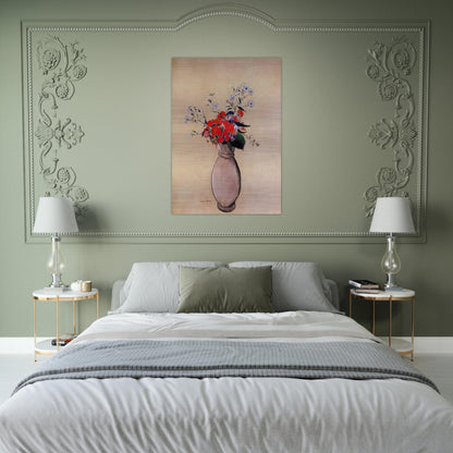 BOUQUET OF FLOWERS 2 - Odilon Redon Brushed Aluminum Print - 70x100 cm / 28x40 inches | Odilon Redon Aluminum Print | Odilon Redon Prints