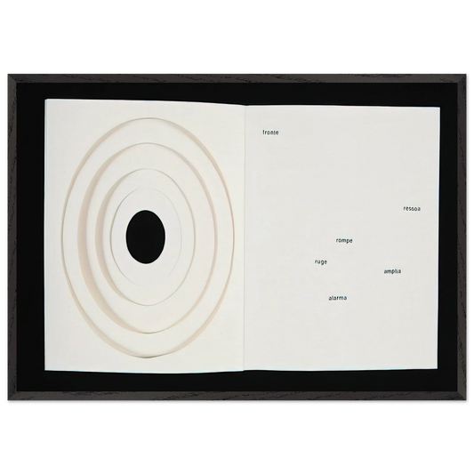 Books-Poem - 1959 - Lygia Pape 70x100 cm / 28x40 inches Framed Art Print – Black Wooden Frame