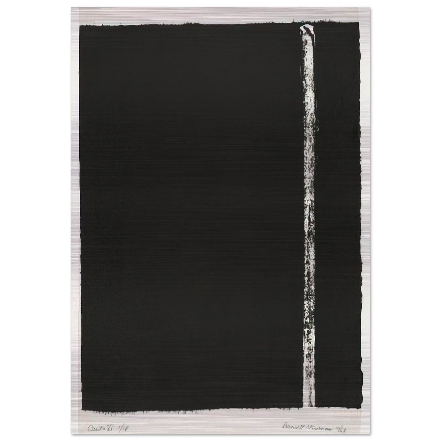 Canto VI - Barnett Newman Brushed Aluminum Print - 70x100 cm / 28x40 inches | Barnett Newman Aluminum Print | Barnett Newman Prints
