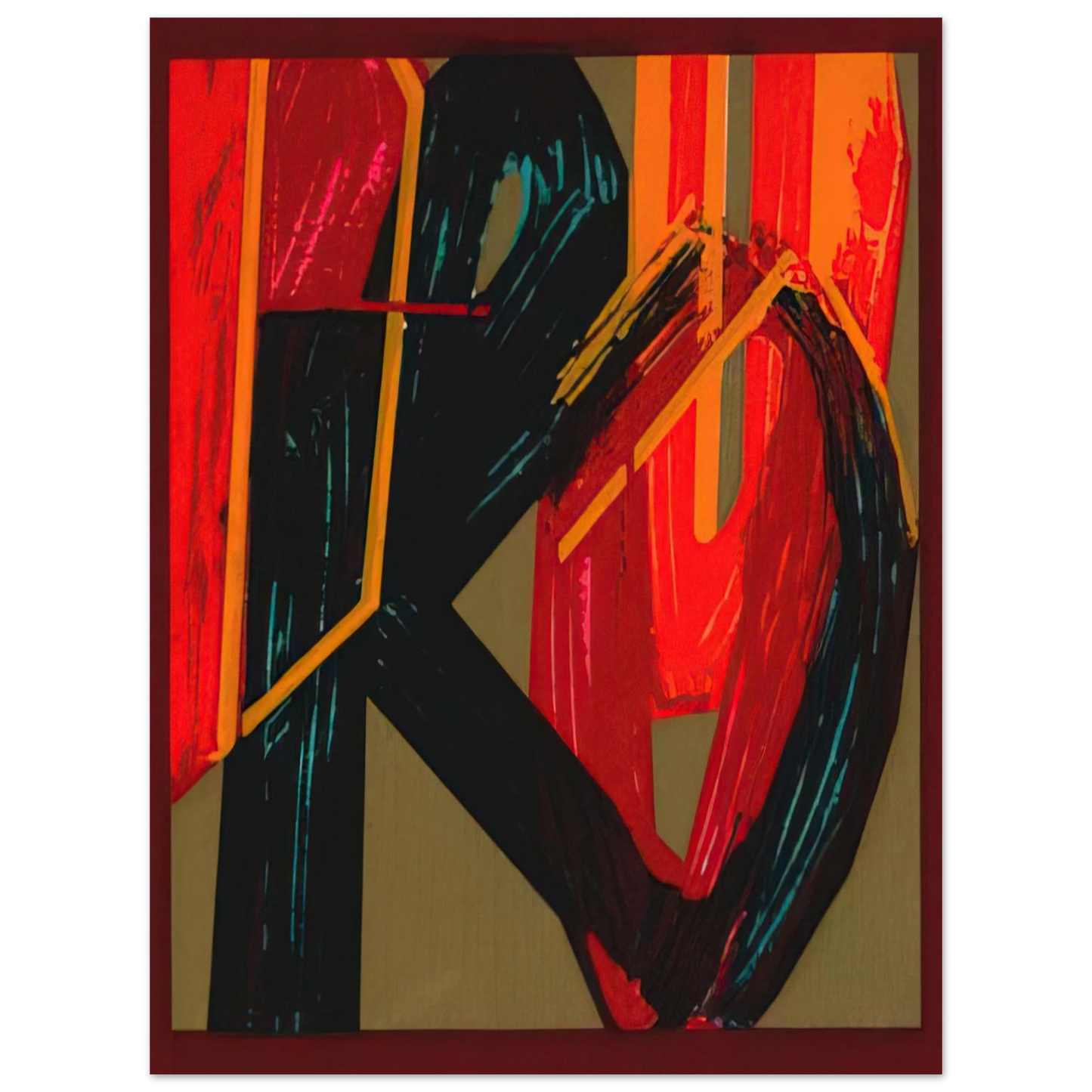 Joao Vieira - unknowntitle - Lettrism  75x100 cm / 30x40inches Fine Art Poster