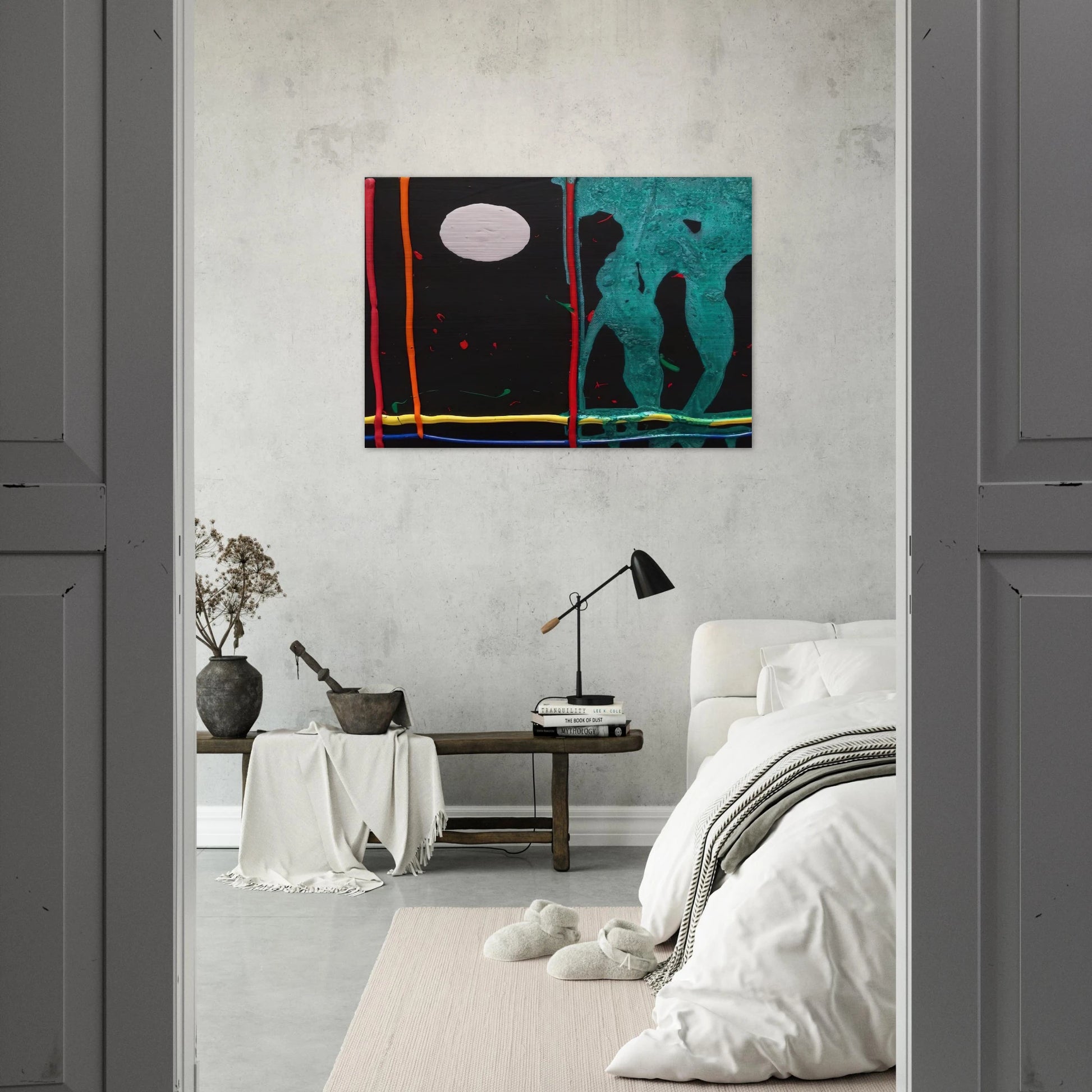 Watching 20-1-07 - 2007 - John Hoyland Brushed Aluminum Print - 70x100 cm / 28x40 inches | John Hoyland Aluminum Print | John Hoyland Prints