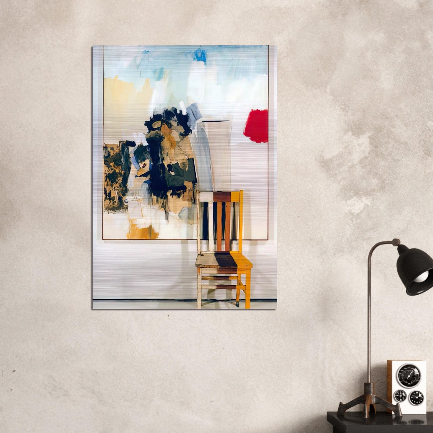 PILGRIM 1960 - Robert Rauschenberg Brushed Aluminum Print - 70x100 cm / 28x40 inches | Robert Rauschenberg Aluminum Print | Robert Rauschenberg Prints