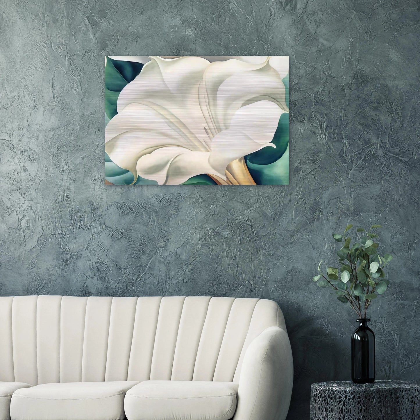 Jimson Weed 2 - Georgia O'Keeffe Brushed Aluminum Print - 70x100 cm / 28x40 inches | Georgia O'Keeffe Aluminum Print | Georgia O'Keeffe Prints
