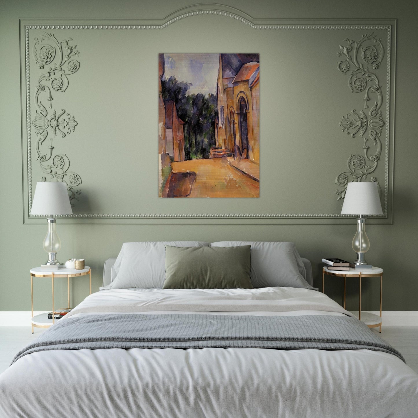 Farm at Montgeroult - Paul Cézanne Brushed Aluminum Print - 70x100 cm / 28x40 inches | Paul Cézanne Aluminum Print | Paul Cézanne Prints