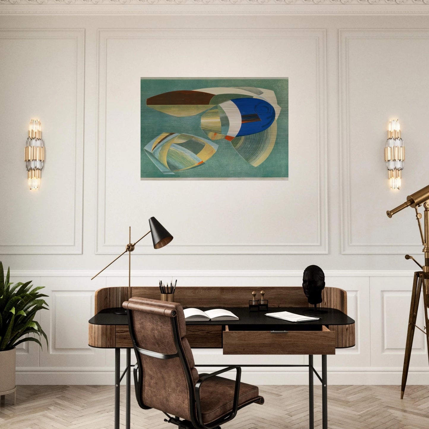 Sea Forms - 1937 - John Ferren Brushed Aluminum Print - 70x100 cm / 28x40 inches | John Ferren Aluminum Print | John Ferren Prints