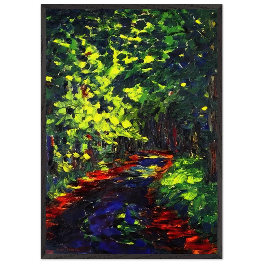 Forest Path N1 - Emil Nolde 70x100 cm / 28x40 inches Framed Art Print – Black Wooden Frame
