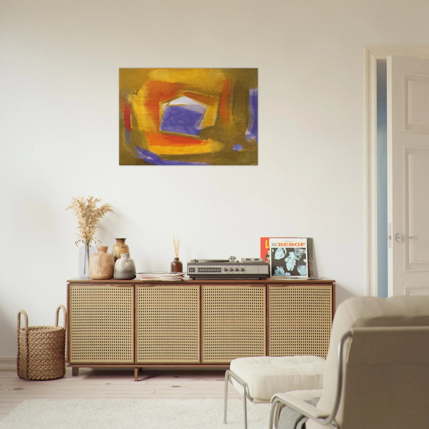 UNTITLED 1990 - Esteban Vicente Brushed Aluminum Print - 70x100 cm / 28x40 inches | Esteban Vicente Aluminum Print | Esteban Vicente Prints
