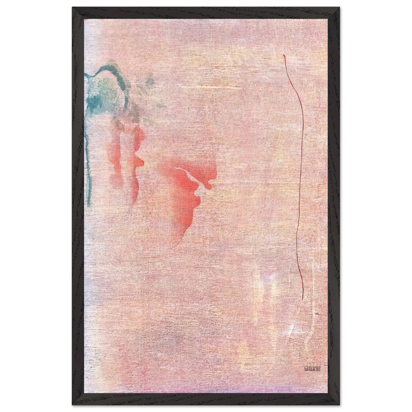 Helen Frankenthaler - Cedar Hill - 1983 Wall art - A2 (42 x 59.4  cm) - Premium Wooden Framed Poster With Fine Art Paper-canvas - Black frame