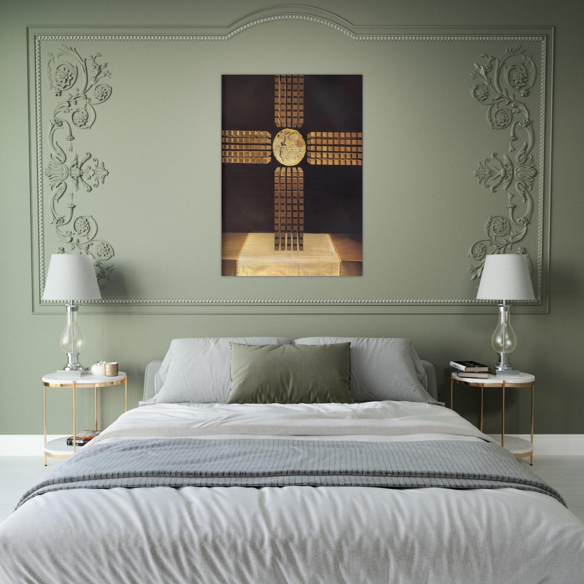 NUCLEAR CROSS - Salvador Dali Brushed Aluminum Print - 70x100 cm / 28x40 inches | Salvador Dali Aluminum Print | Salvador Dali Prints
