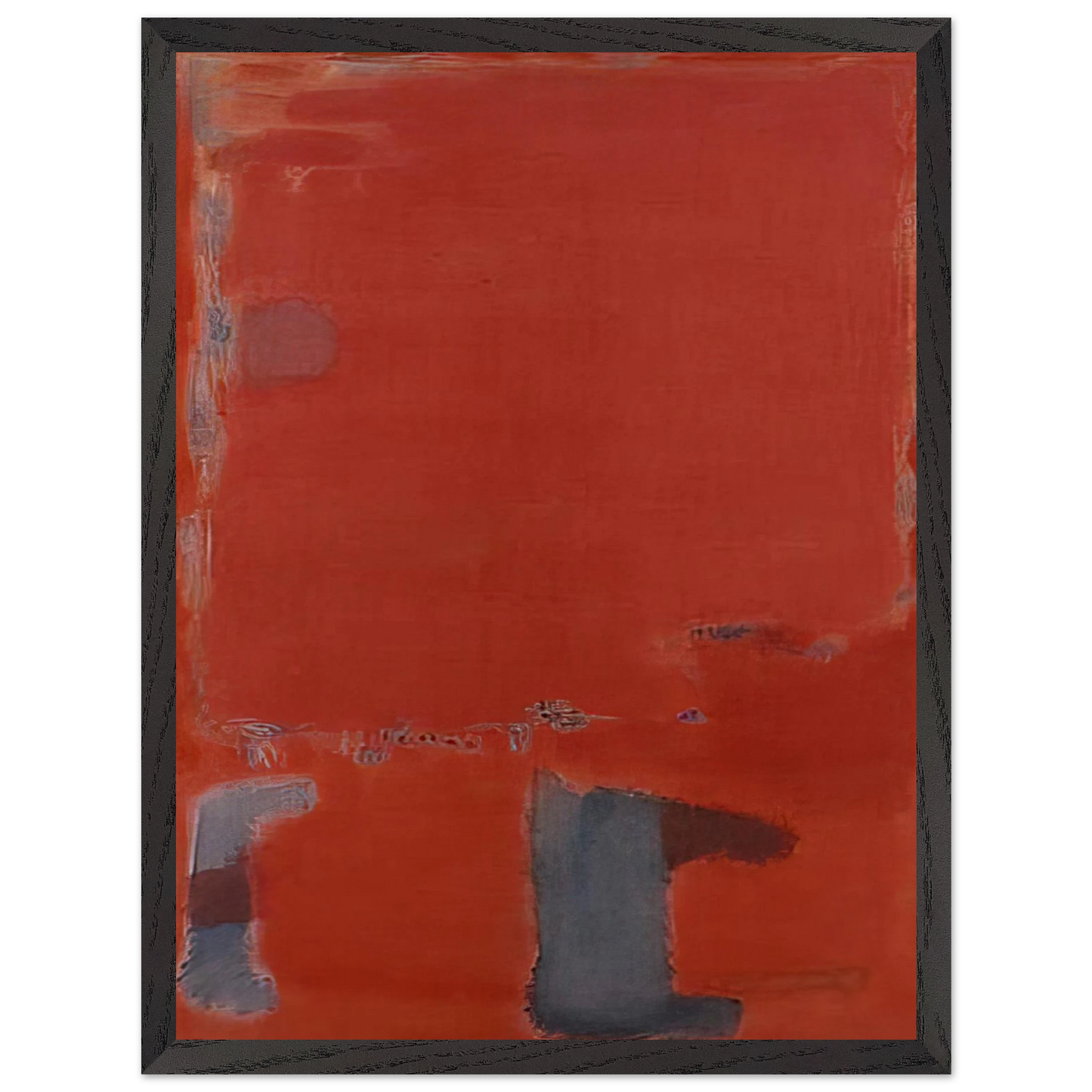 Mark Rothko - No. 21 - c.1949  New York , United States Wall Art - 21x29.7 cm / 8x12" - Premium Wooden Framed Poster With Fine Art Paper-canvas - Wood frame