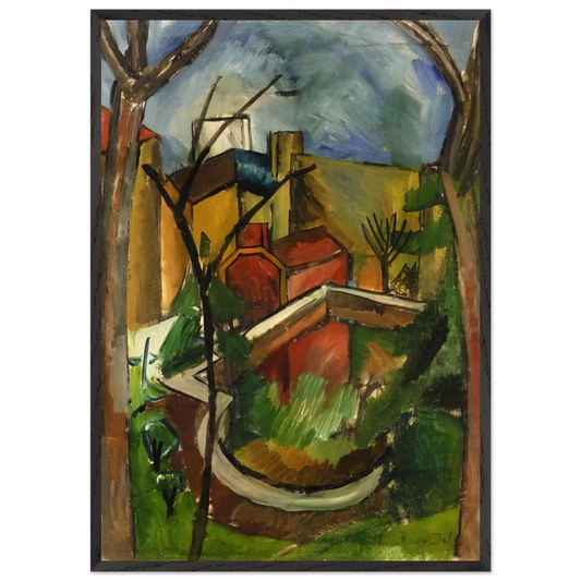 LANDSCAPE OF FALAISE 1910 - Raoul Dufy 70x100 cm / 28x40 inches Framed Art Print – Black Wooden Frame