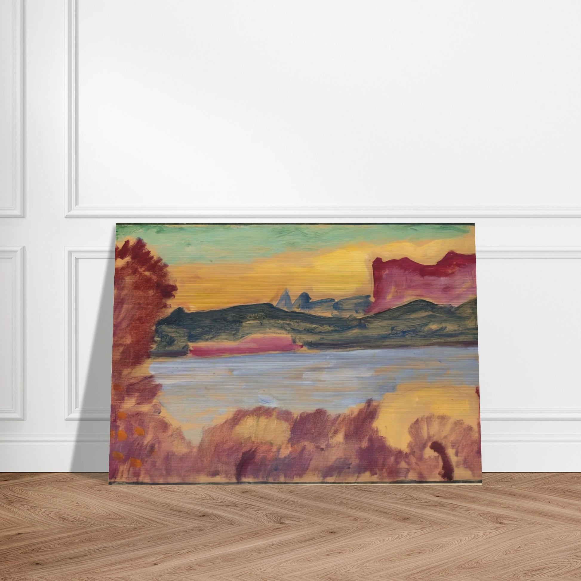 LANDSCHAFT GENFER SEE 1915 - Alexej von Jawlensky Brushed Aluminum Print - 70x100 cm / 28x40 inches | Alexej von Jawlensky Aluminum Print | Alexej von Jawlensky Prints