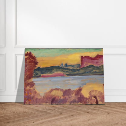 LANDSCHAFT GENFER SEE 1915 - Alexej von Jawlensky Brushed Aluminum Print - 70x100 cm / 28x40 inches | Alexej von Jawlensky Aluminum Print | Alexej von Jawlensky Prints