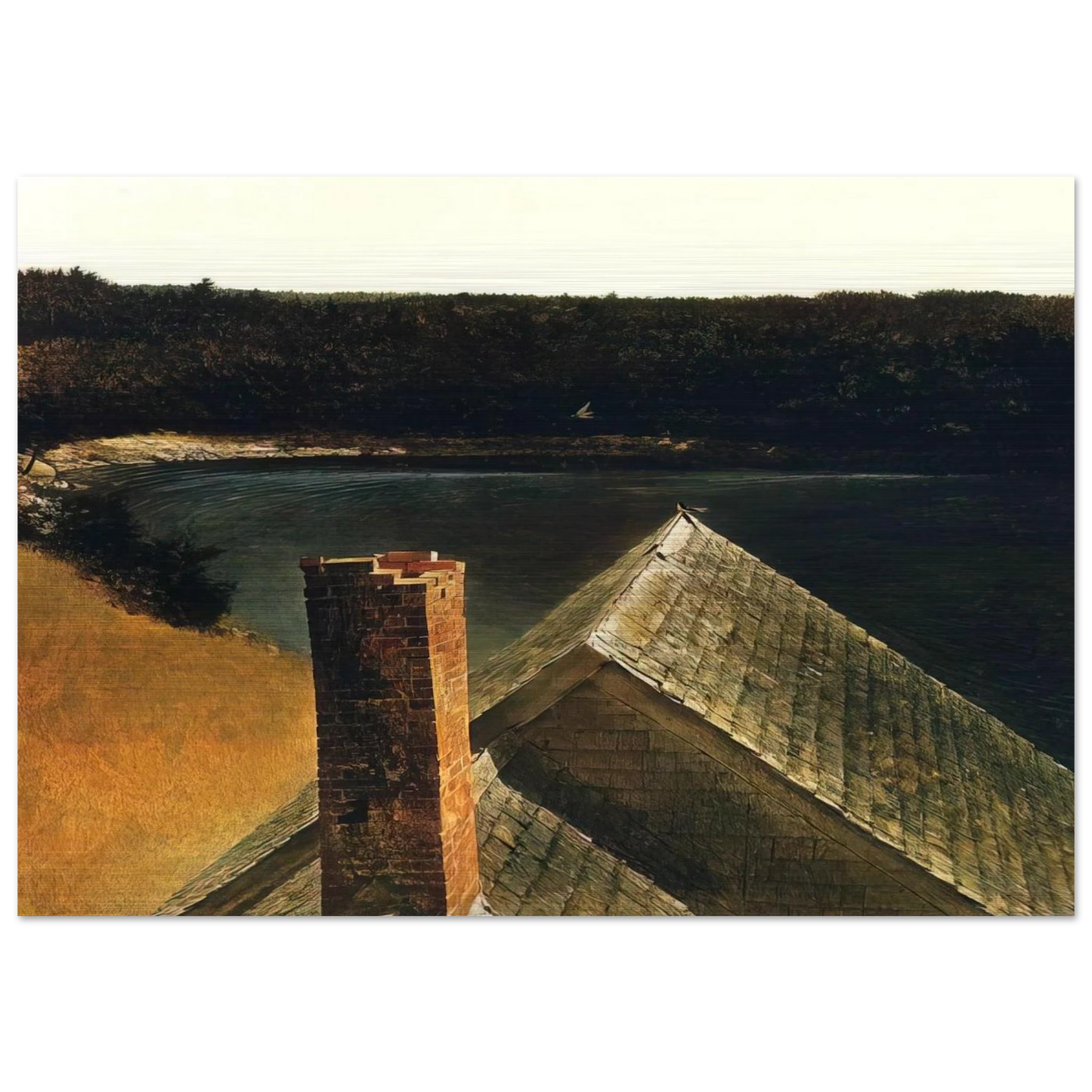 END OF OLSONS - Andrew Wyeth Brushed Aluminum Print - 70x100 cm / 28x40 inches | Andrew Wyeth Aluminum Print | Andrew Wyeth Prints