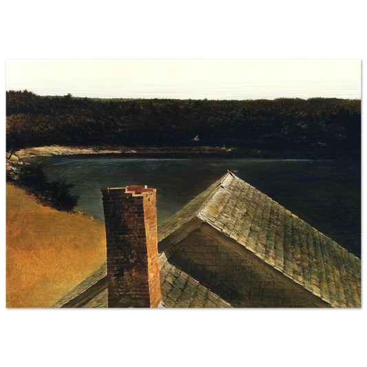 END OF OLSONS - Andrew Wyeth Brushed Aluminum Print - 70x100 cm / 28x40 inches | Andrew Wyeth Aluminum Print | Andrew Wyeth Prints