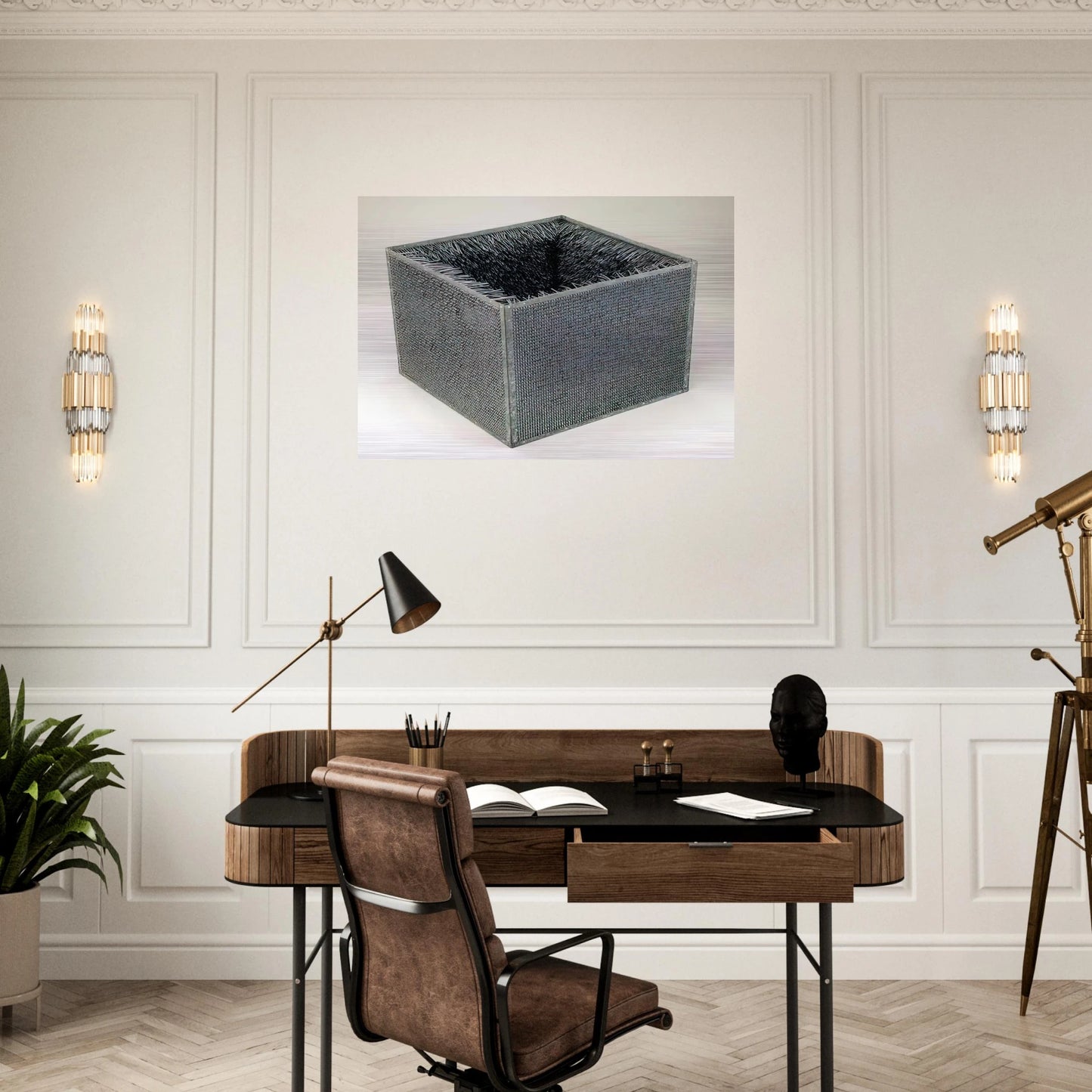 ACCESSION II 1968 - Eva Hesse Brushed Aluminum Print - 70x100 cm / 28x40 inches | Eva Hesse Aluminum Print | Eva Hesse Prints