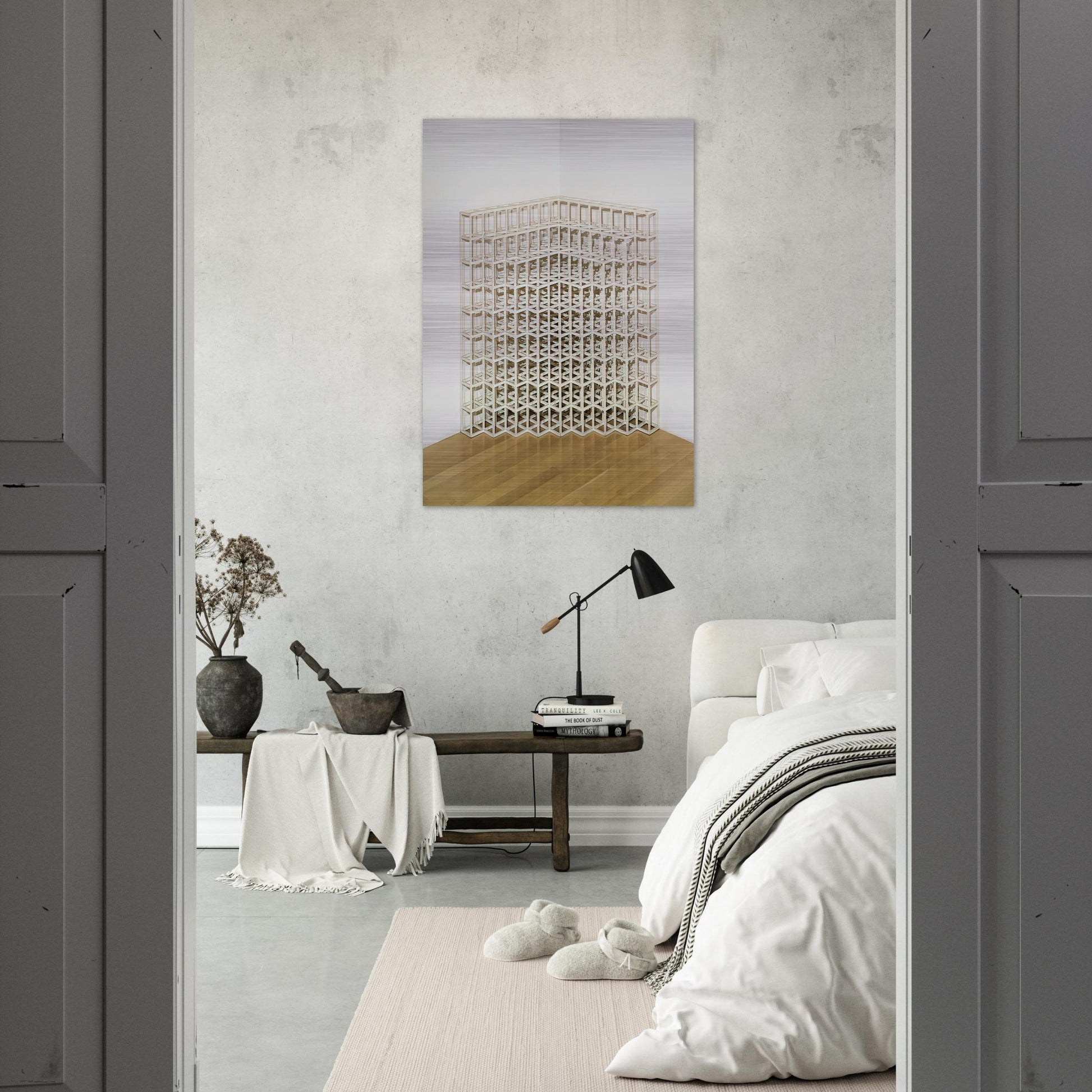 Corner Piece No. 2 - Sol LeWitt Brushed Aluminum Print - 70x100 cm / 28x40 inches | Sol LeWitt Aluminum Print | Sol LeWitt Prints