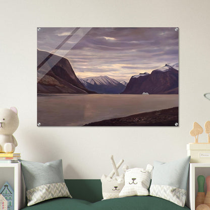 North Greenland Fiord, Gray Day - Rockwell Kent Acrylic Print - 70x100 cm / 28x40″ inches