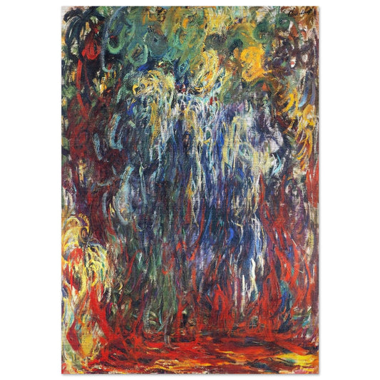 Weeping Willow, Giverny - claude monet Brushed Aluminum Print - 70x100 cm / 28x40 inches | claude monet Aluminum Print | claude monet Prints