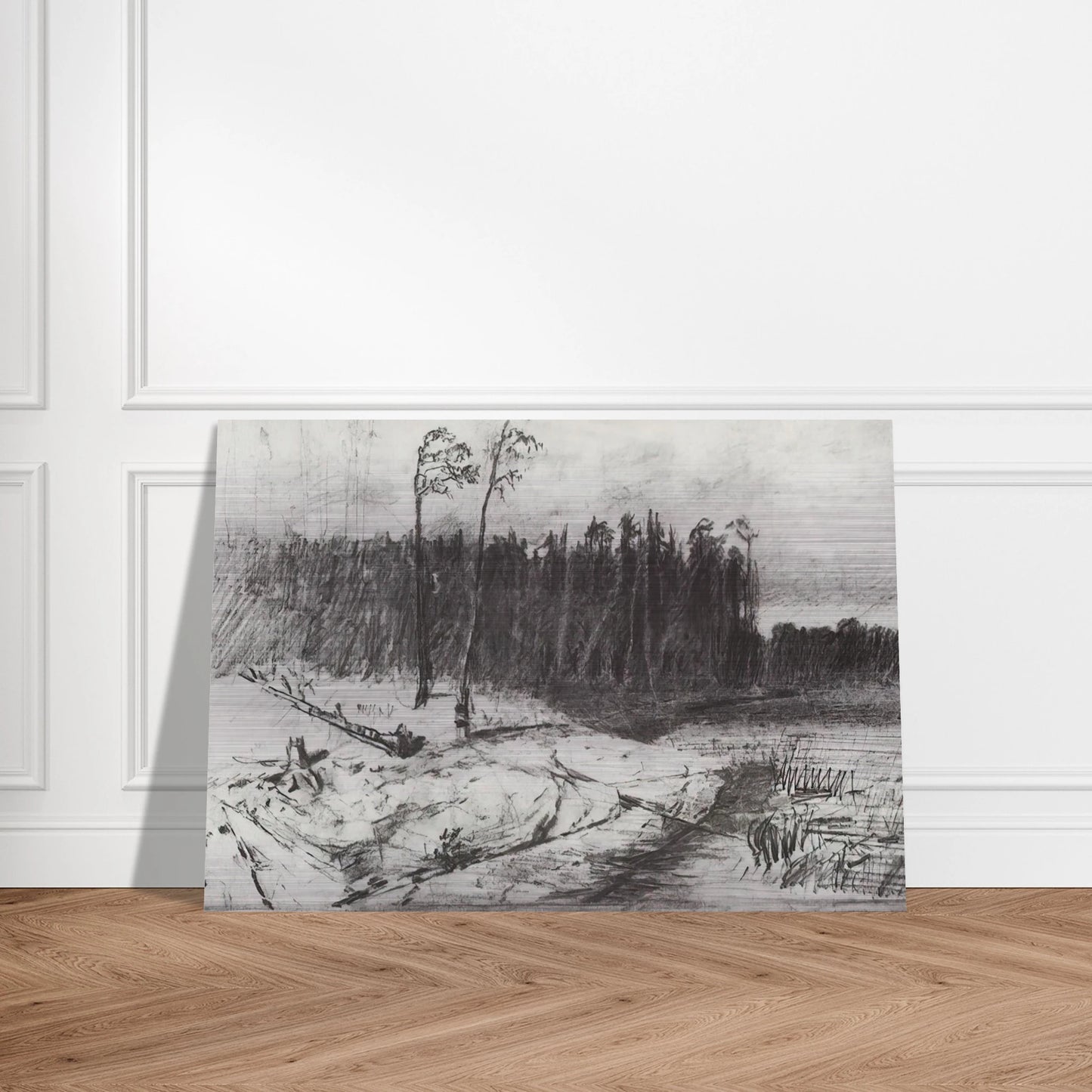 Forest near the water - Arkhyp Kuindzhi Brushed Aluminum Print - 70x100 cm / 28x40 inches | Arkhyp Kuindzhi Aluminum Print | Arkhyp Kuindzhi Prints
