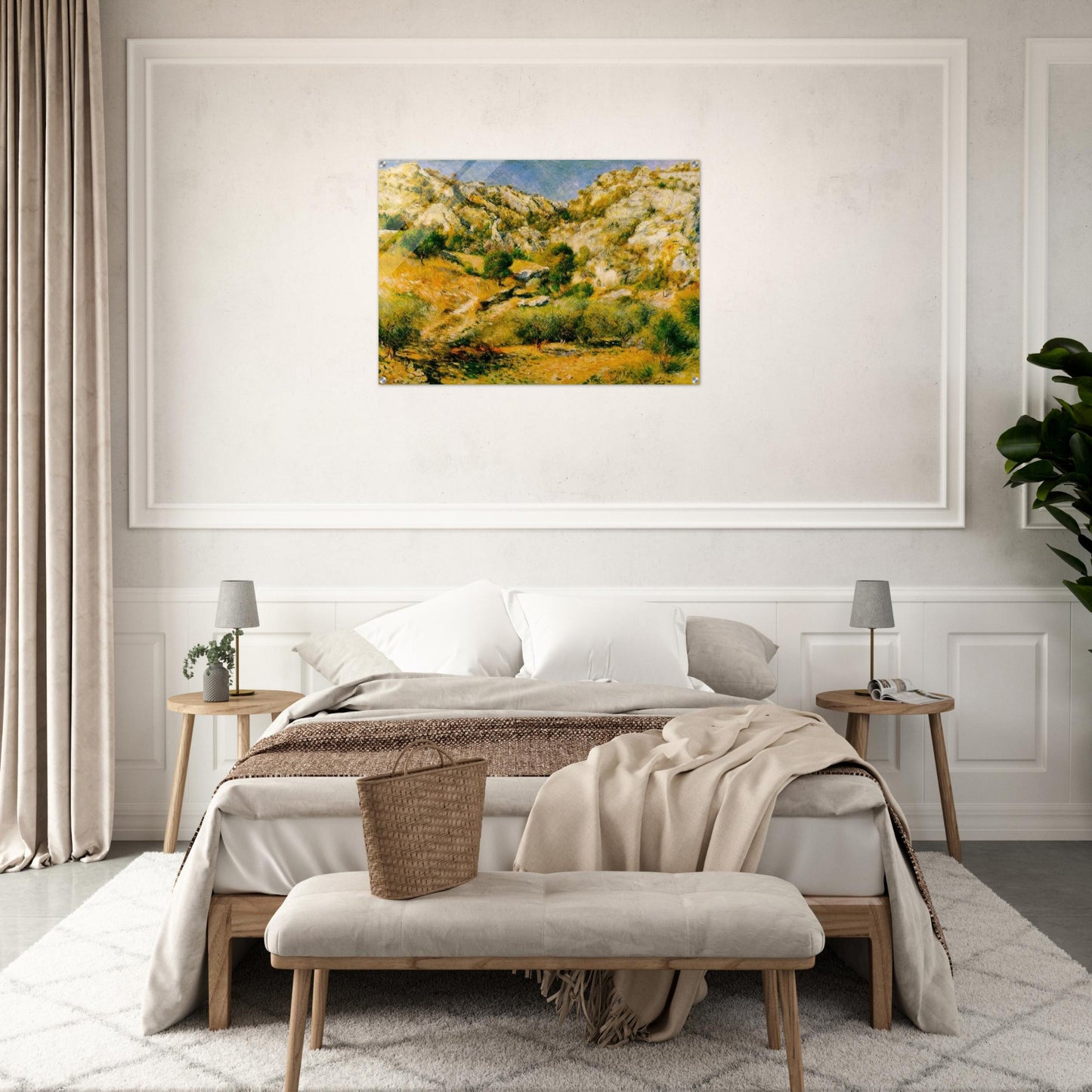 Rocky Craggs at l'Estaque - Pierre-Auguste Renoir Acrylic Print - 70x100 cm / 28x40″ inches