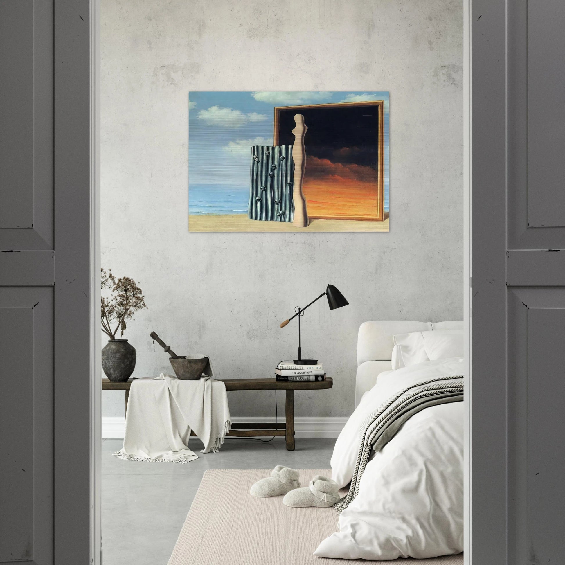 COMPOSITION ON A SEASHORE 1935 - Rene Magritte Brushed Aluminum Print - 70x100 cm / 28x40 inches | Rene Magritte Aluminum Print | Rene Magritte Prints