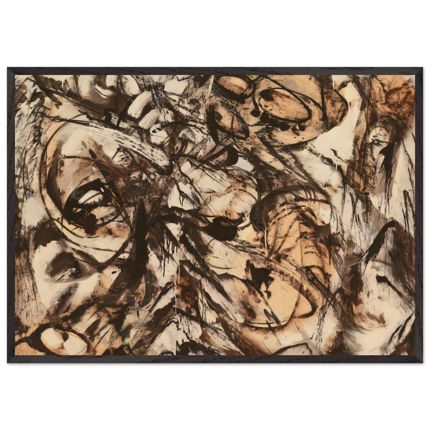 The Guardian - Lee Krasner 70x100 cm / 28x40 inches Framed Art Print – Black Wooden Frame