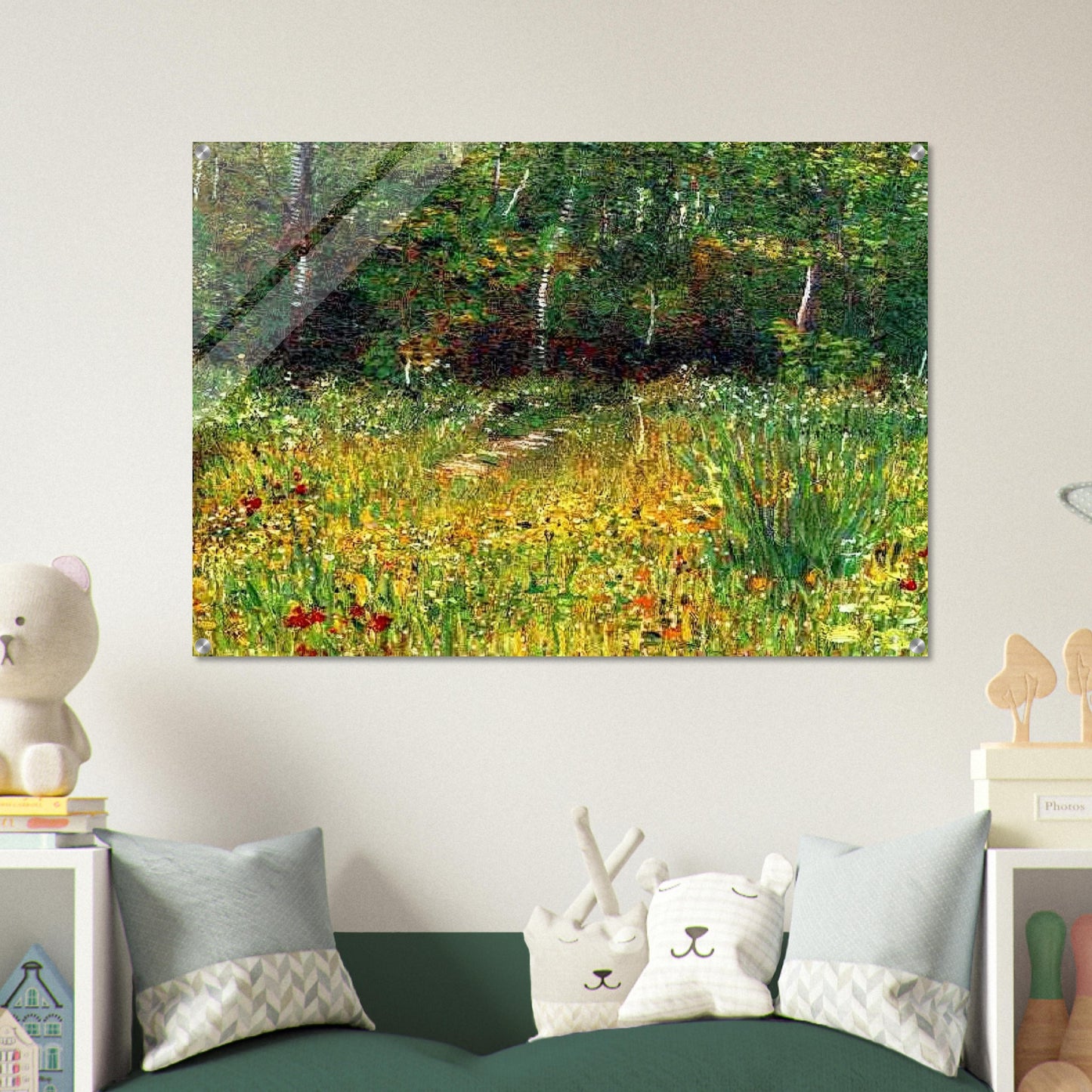 Park at Asnieres in Spring - Vincent van Gogh Acrylic Print - 70x100 cm / 28x40″ inches