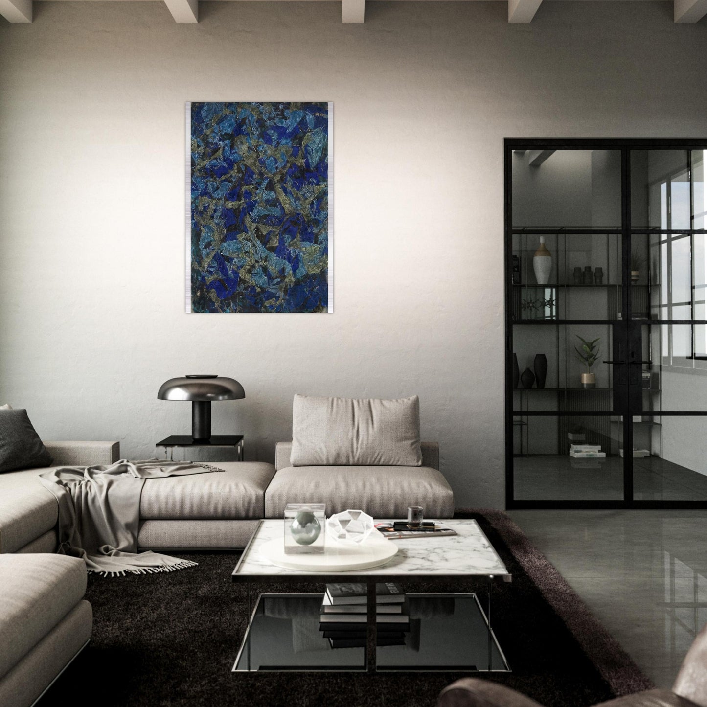 Peinture - 1963 - Simon Hantai Brushed Aluminum Print - 70x100 cm / 28x40 inches | Simon Hantai Aluminum Print | Simon Hantai Prints
