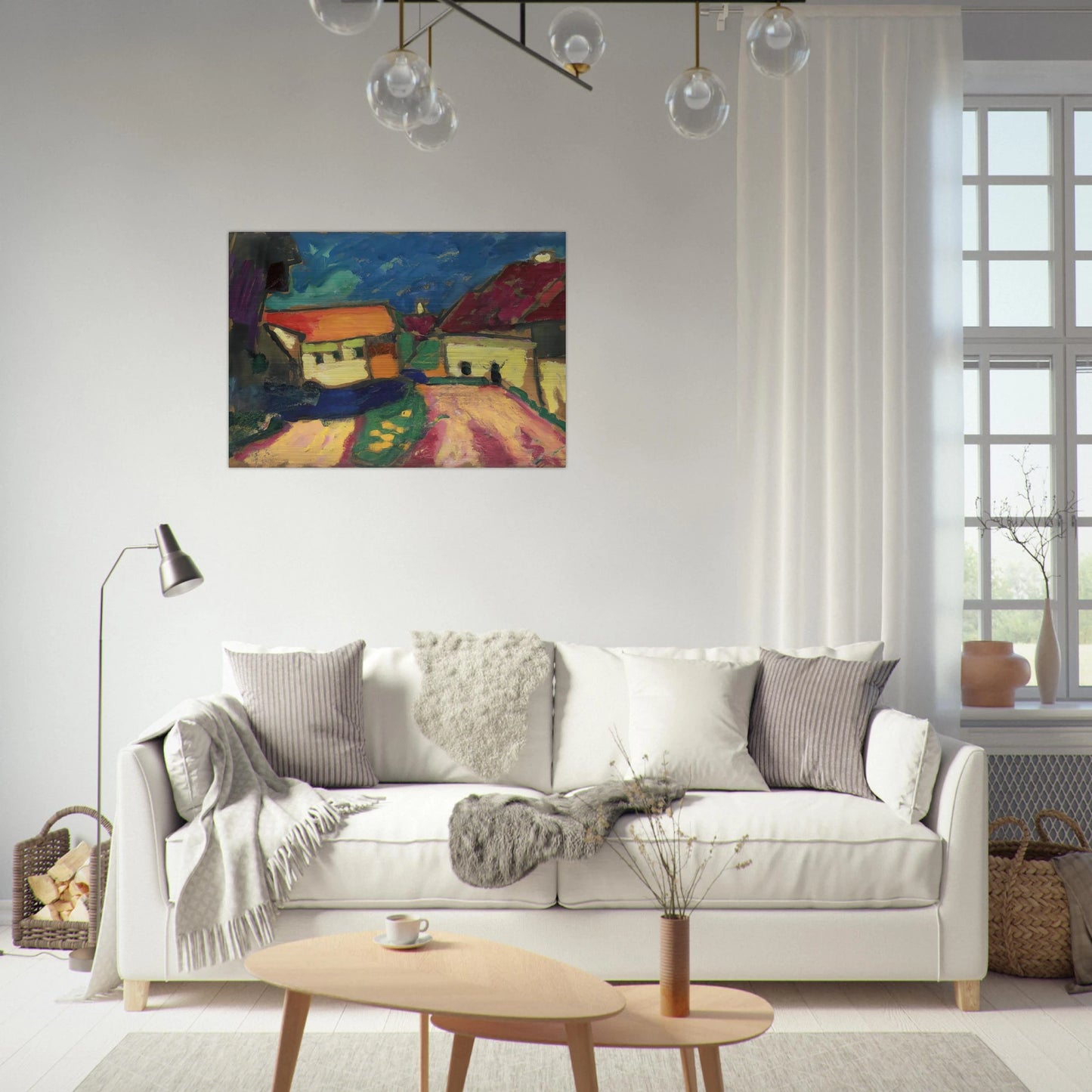LANDSCHAFTSTUDIE DORFSTRASSE 1908 - Alexej von Jawlensky Brushed Aluminum Print - 70x100 cm / 28x40 inches | Alexej von Jawlensky Aluminum Print | Alexej von Jawlensky Prints