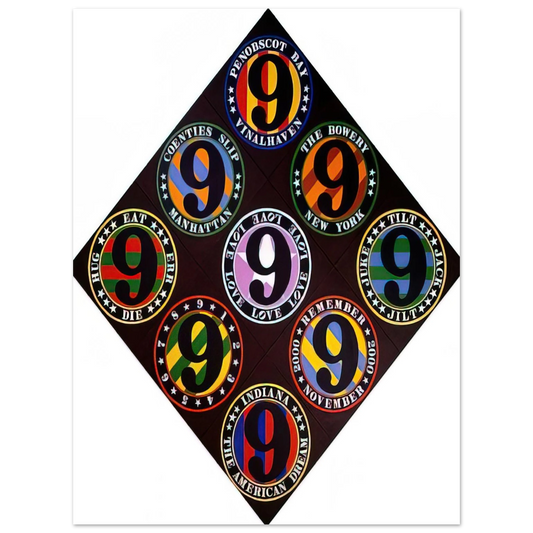 Robert Indiana - The Ninth American Dream  75x100 cm / 30x40inches Fine Art Poster