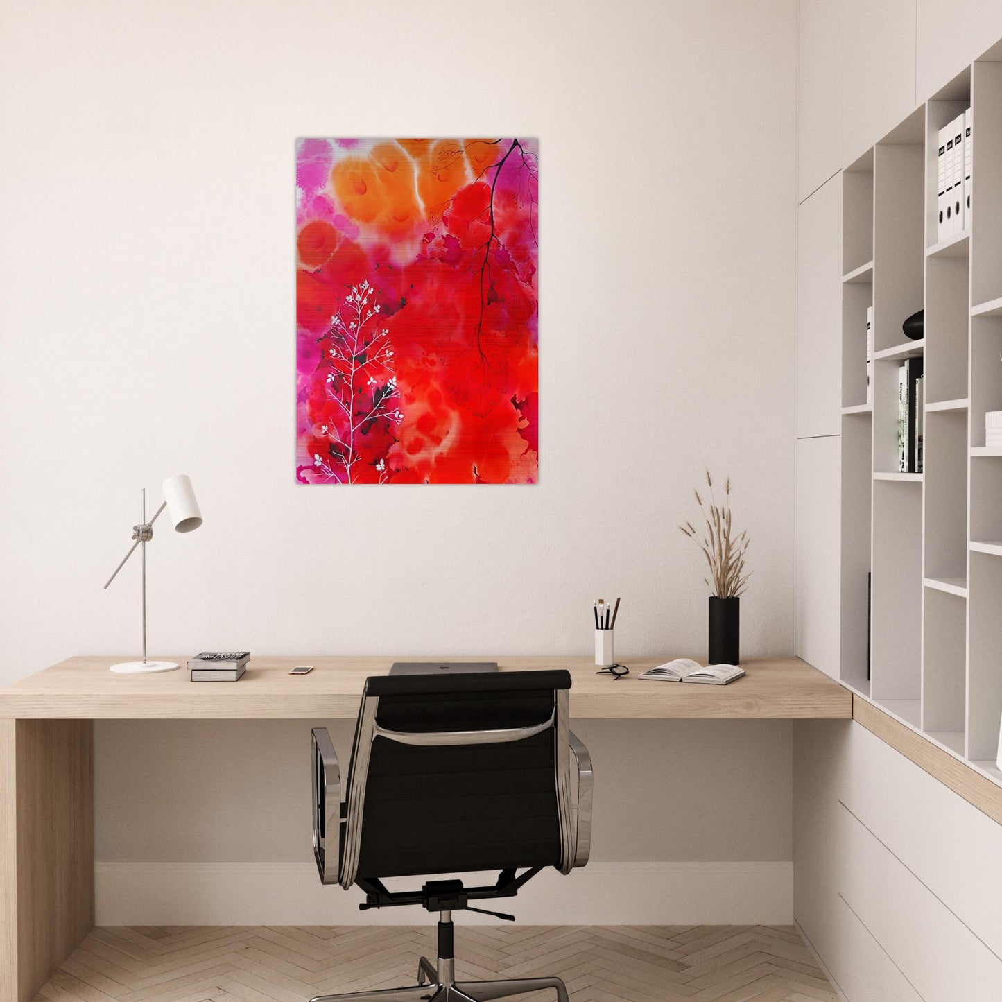 Flower Fantasy - Eyvind Earle Brushed Aluminum Print - 70x100 cm / 28x40 inches | Eyvind Earle Aluminum Print | Eyvind Earle Prints