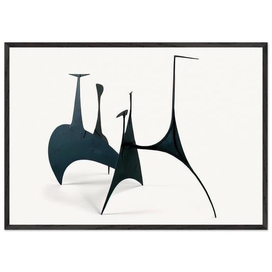 SPINY MAQUETTE 1939 - Alexander Calder 70x100 cm / 28x40 inches Framed Art Print – Black Wooden Frame
