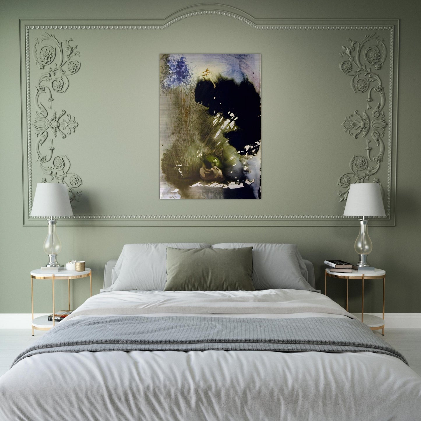 VIR ET MULIER IN PARADISO VOLUPTATIS 1967 - Salvador Dali Brushed Aluminum Print - 70x100 cm / 28x40 inches | Salvador Dali Aluminum Print | Salvador Dali Prints