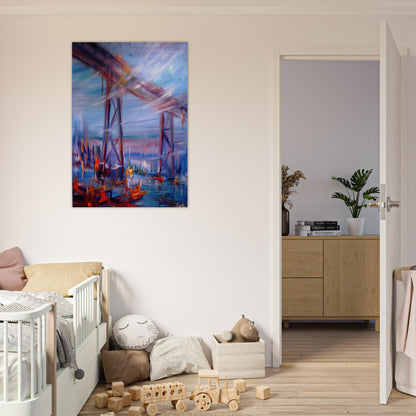 Bridge over Utopia - Konrad Zuse Brushed Aluminum Print - 70x100 cm / 28x40 inches | Konrad Zuse Aluminum Print | Konrad Zuse Prints