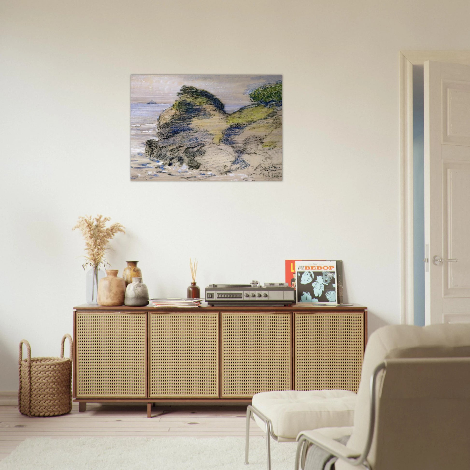 Oregon Coast - Childe Hassam Brushed Aluminum Print - 70x100 cm / 28x40 inches | Childe Hassam Aluminum Print | Childe Hassam Prints