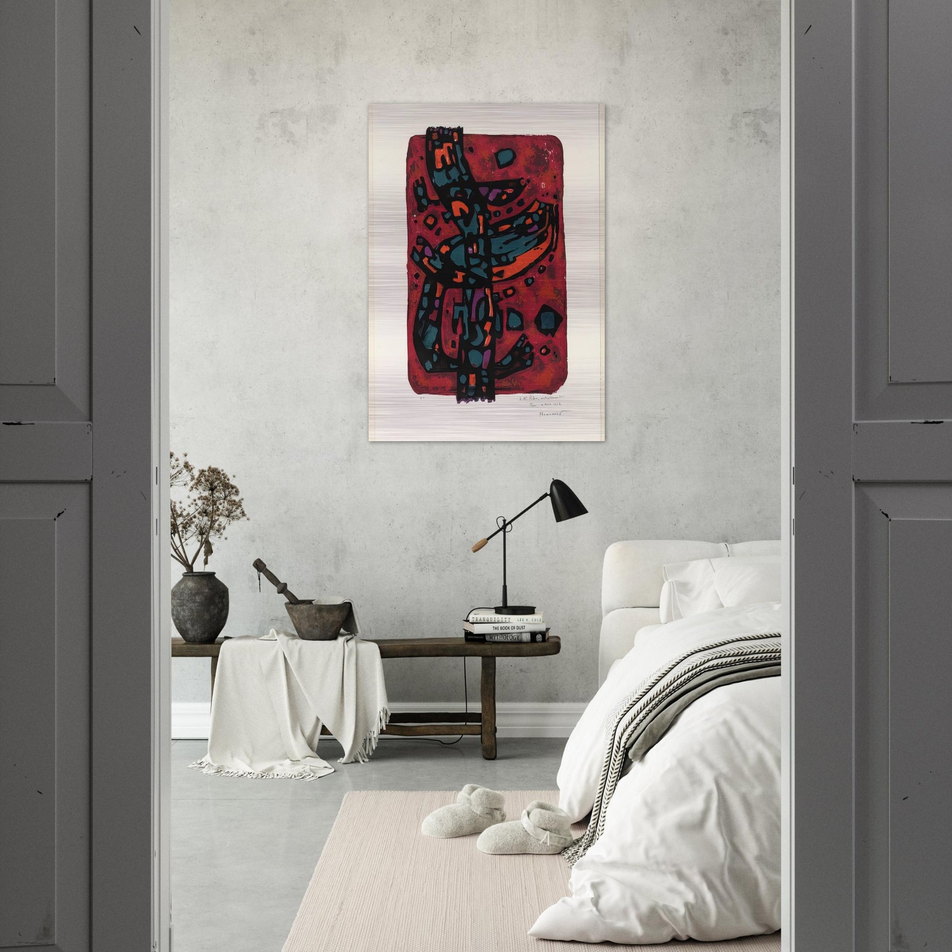 Living Flame - 1954 - Alfred Manessier Brushed Aluminum Print - 70x100 cm / 28x40 inches | Alfred Manessier Aluminum Print | Alfred Manessier Prints