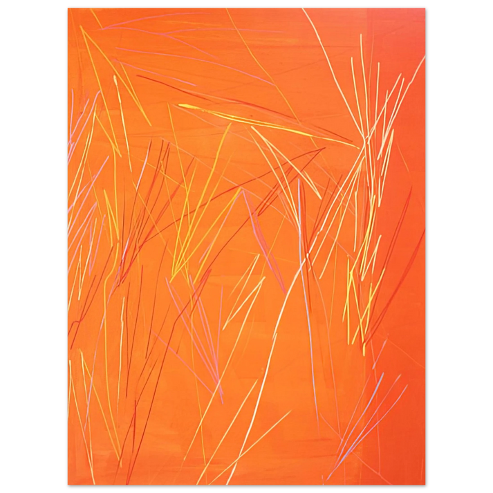 Ronnie Landfield - Fire Flute - 1974  75x100 cm / 30x40inches Fine Art Poster