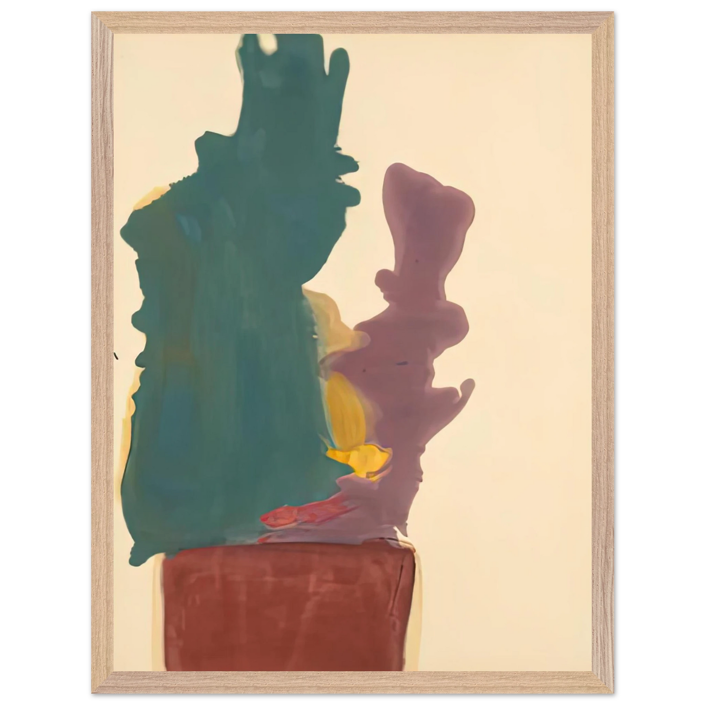 Helen Frankenthaler - Evil Spirit, 1963- Wall Art - 30x40 cm / 12x16 inches - Premium Wooden Framed Poster With Fine Art Paper-canvas - Black frame