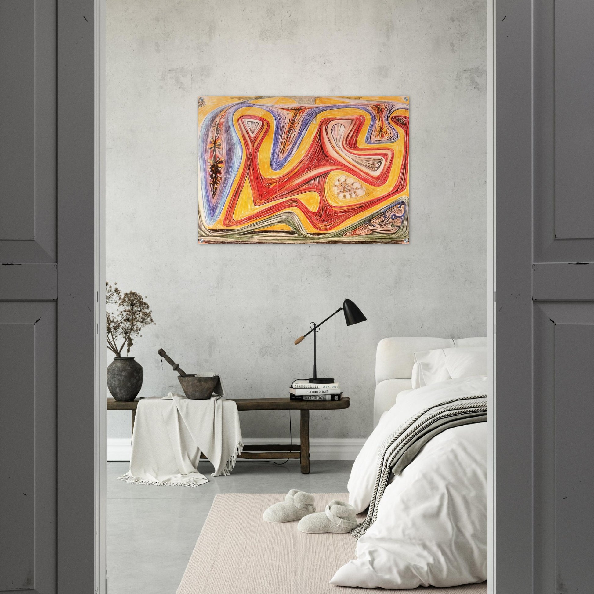 GLANDE FICTION 1938 - Roberto Matta Acrylic Print - 70x100 cm / 28x40″ inches | Roberto Matta Wall Art | Roberto Matta Prints