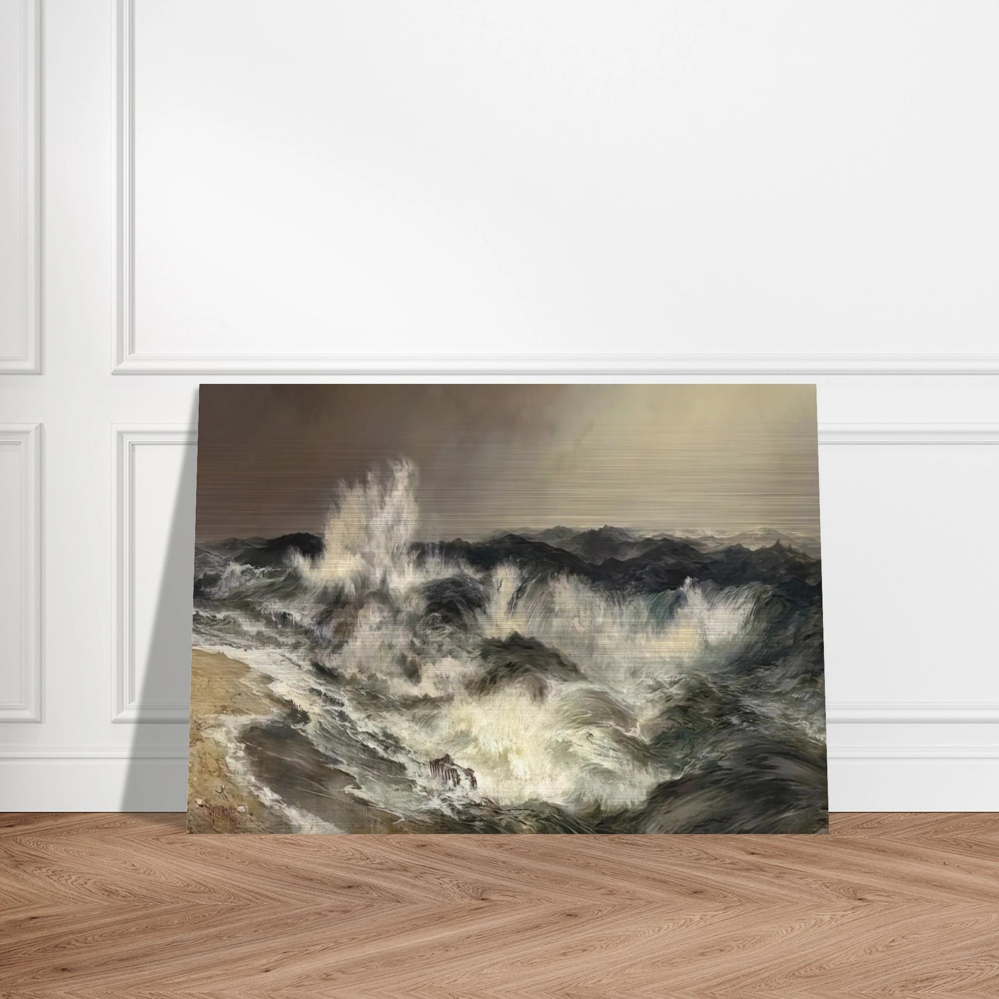 The Much Resounding Sea - Thomas Moran Brushed Aluminum Print - 70x100 cm / 28x40 inches | Thomas Moran Aluminum Print | Thomas Moran Prints