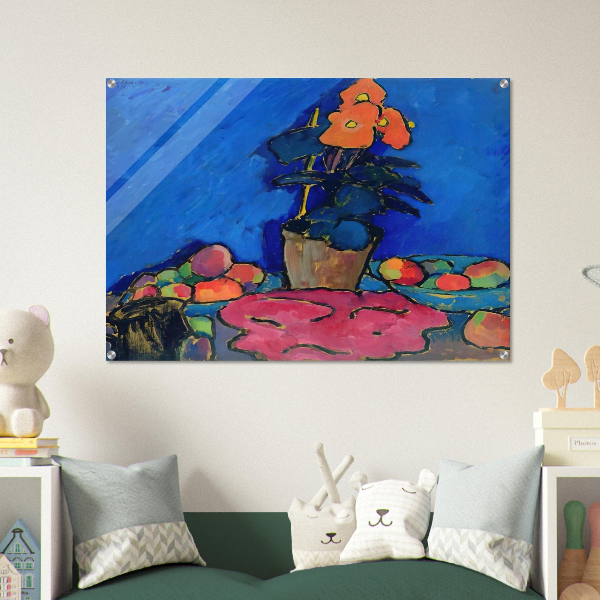 STILL LIFE WITH BEGONIA 1911 - Alexej von Jawlensky Acrylic Print - 70x100 cm / 28x40″ inches