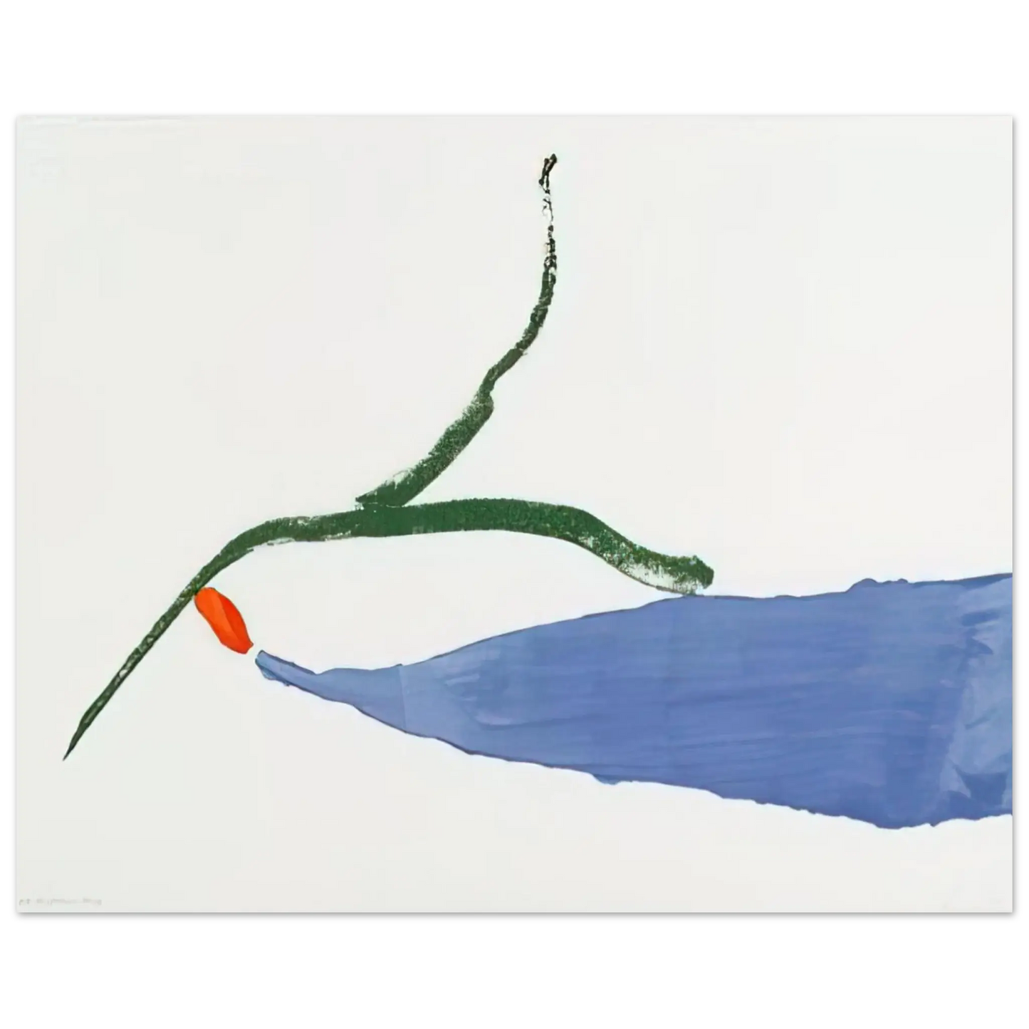 Helen Frankenthaler - A Little Zen - 1970 Wall art - 13x18 cm / 5x7 Inches - Premium Wooden Framed Poster With Fine Art Paper - White frame